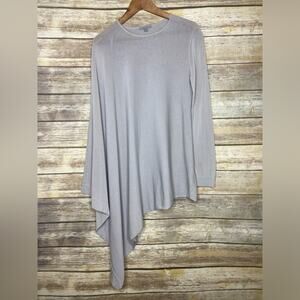 COS XS asymmetrical shawl one sleeve sweater in grey